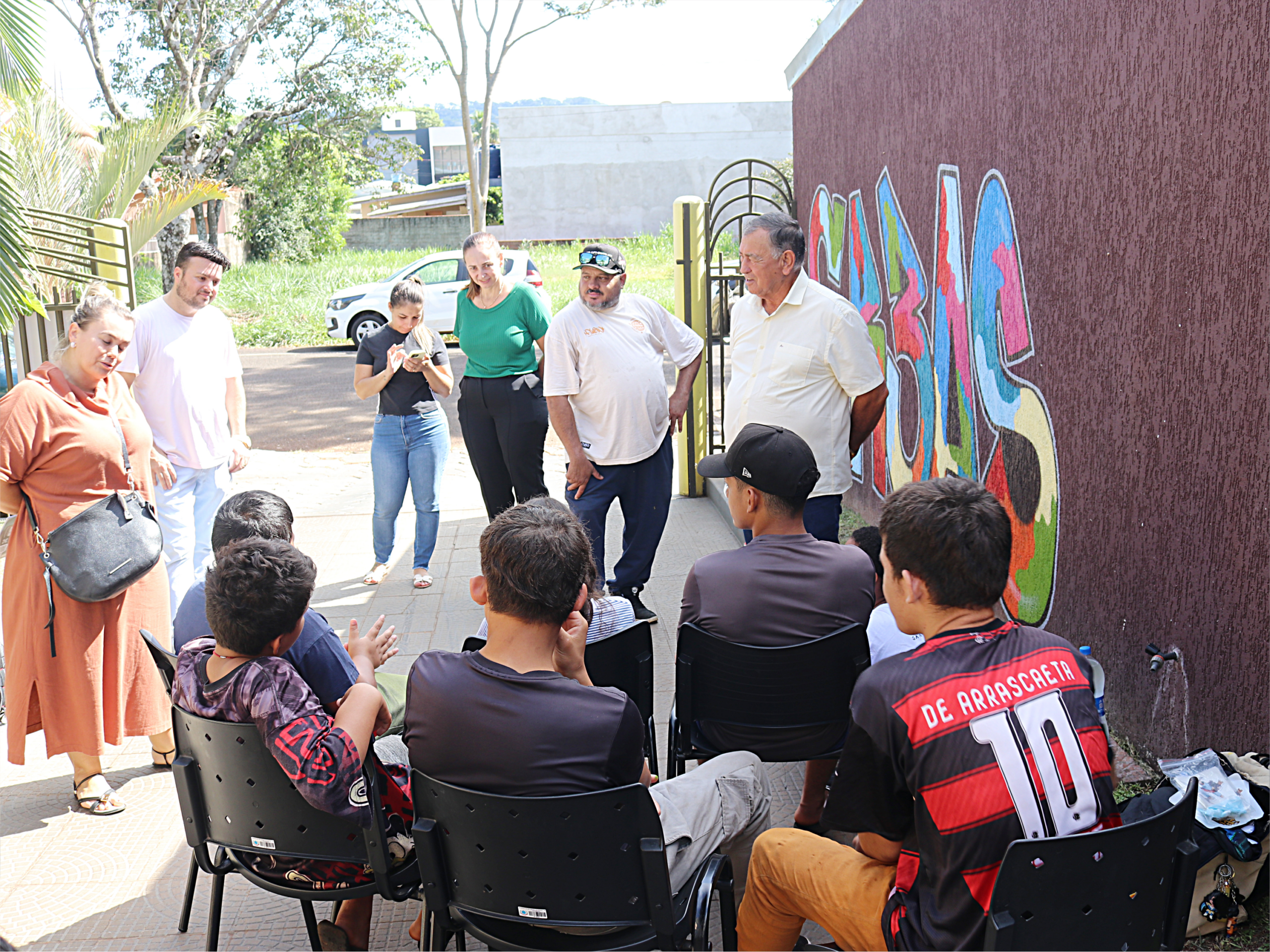 Oficina de grafite é desenvolvido com adolescentes atendidos pela Rede de Proteção do município